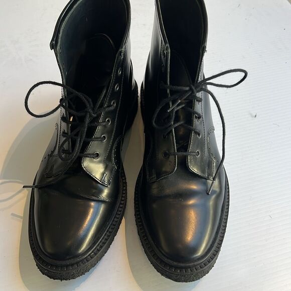 Adieu Paris Black Leather Combat Boots – Made in Portugal – Size 39 - Picture 10 of 11